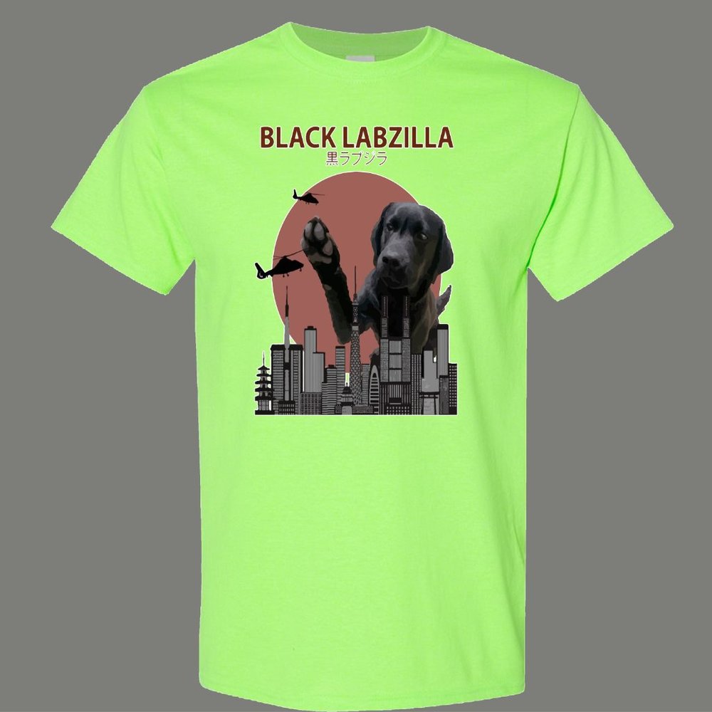 Dog Lover Black Labrador Labzilla Shirt